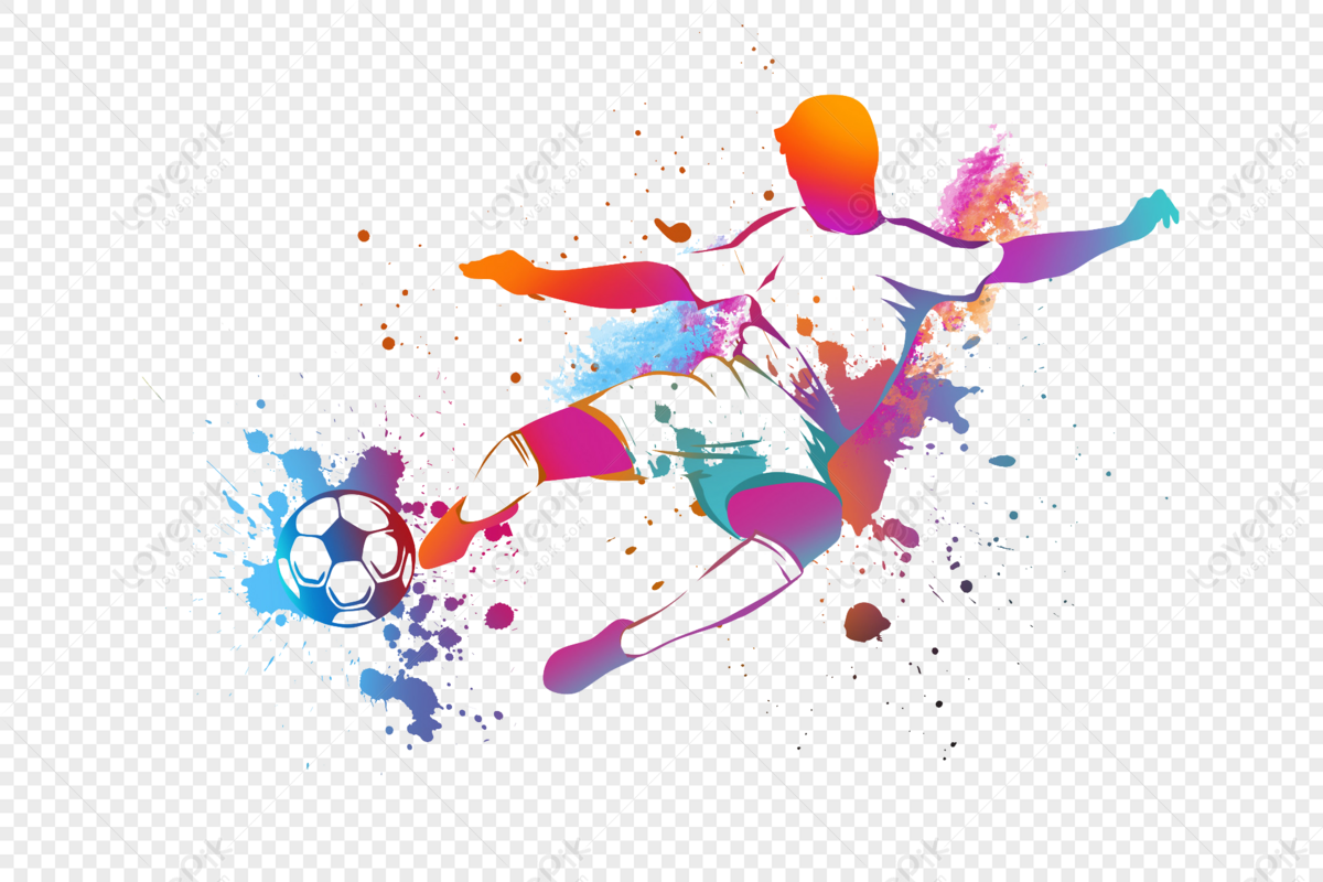 Colorful Football, Color, Colorful Football, Sports PNG Hd Transparent ...