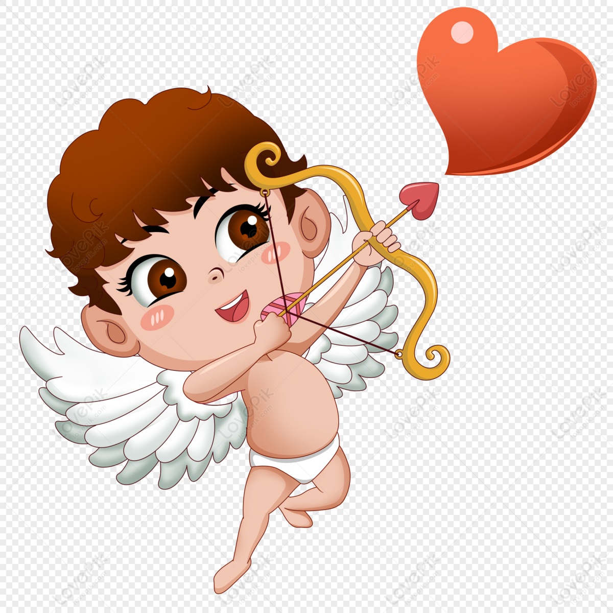 Cupid Bow Shooting Heart Shooting Archery Valentines Day Png Picture And Clipart Image For 1218
