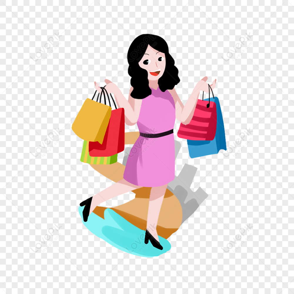 Double Eleven Shopping Girl PNG White Transparent And Clipart Image For ...