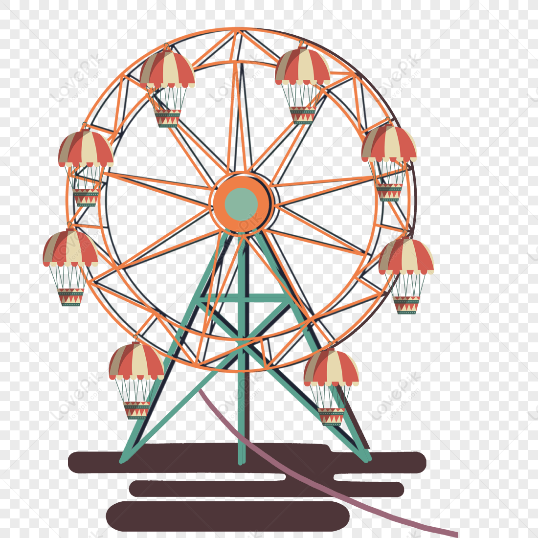 Ferris Wheel, Ferris Wheel Drawing, Material, Wheel PNG Picture And ...