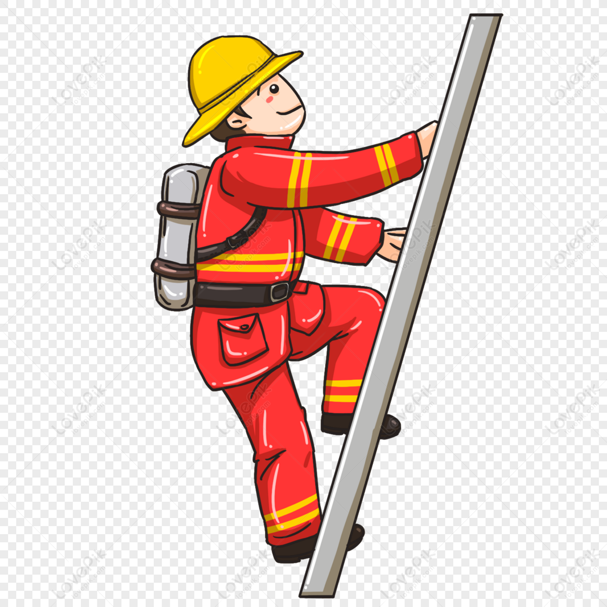 firefighter ladder clipart