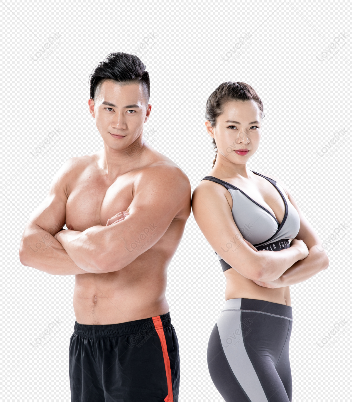 Fitness Men And Women, No Bra Club, Men, Fitness People PNG Image