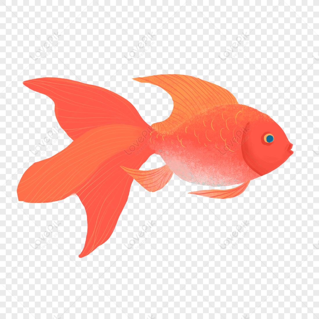 Modèle de logo de couleur dégradé poisson rouge