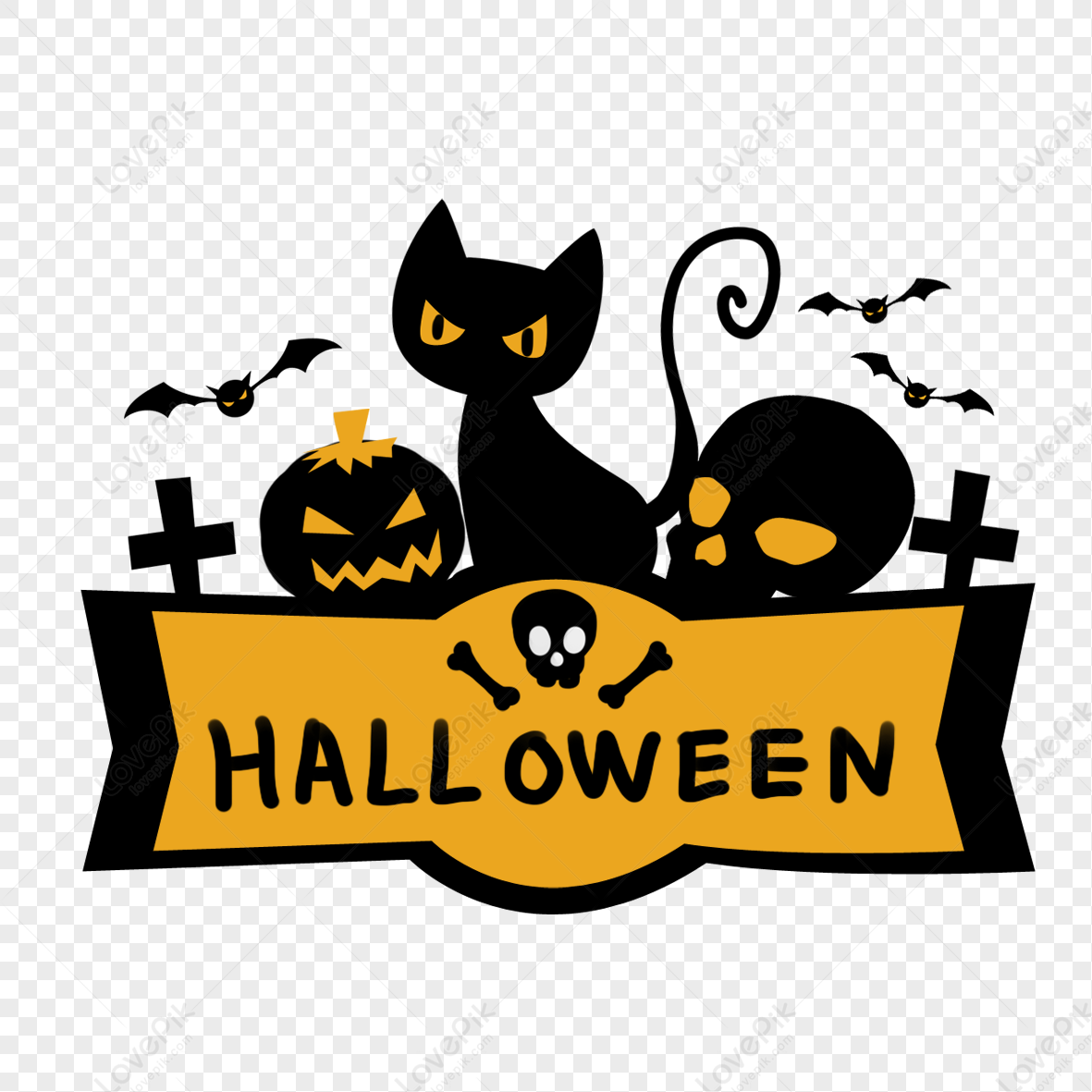 Halloween Decorations PNG Transparent Background And Clipart Image ...