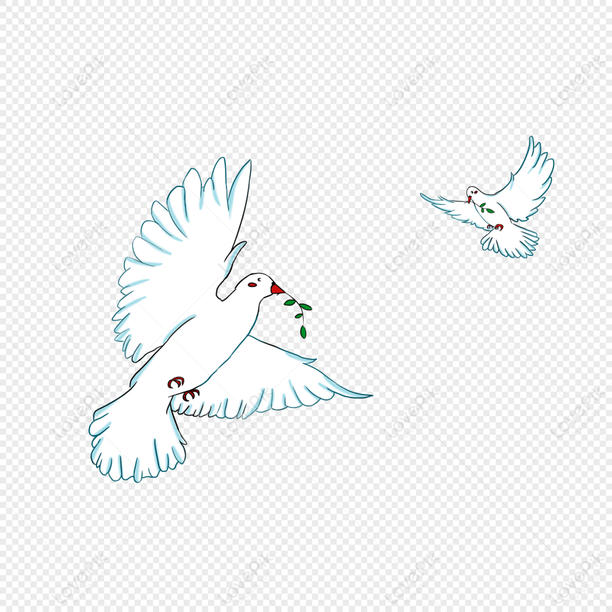 Hand Drawn Cartoon And Dove PNG Transparent Image And Clipart Image For  Free Download - Lovepik | 400447997