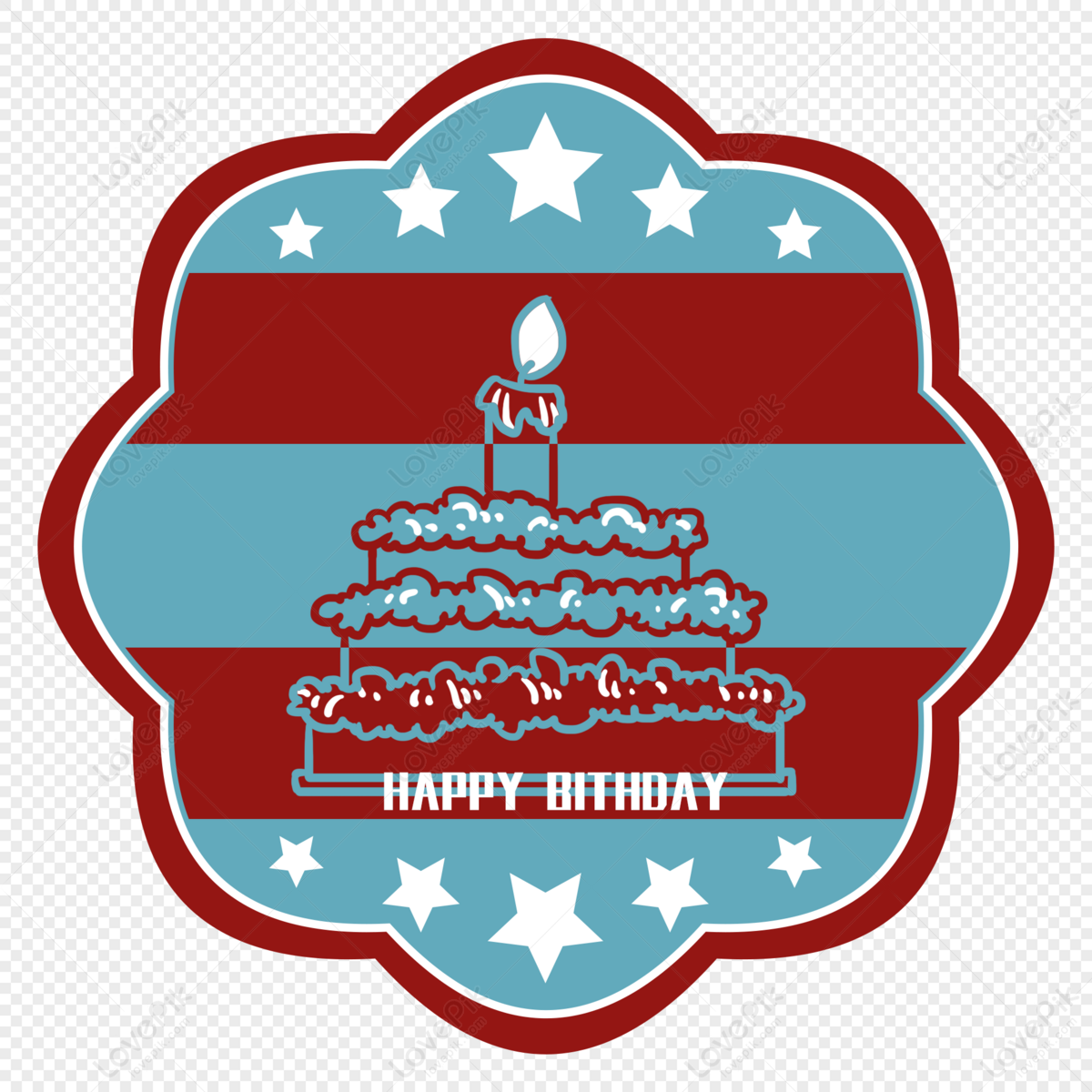 Happy Birthday Cake Label PNG Image Free Download And Clipart Image For  Free Download - Lovepik | 400358151