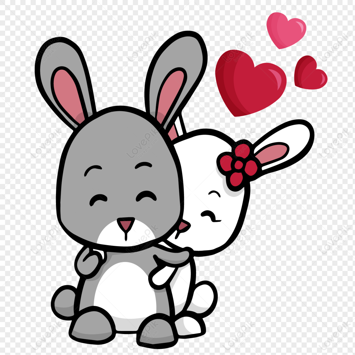 Rabbit Valentine PNG Images With Transparent Background | Free Download ...