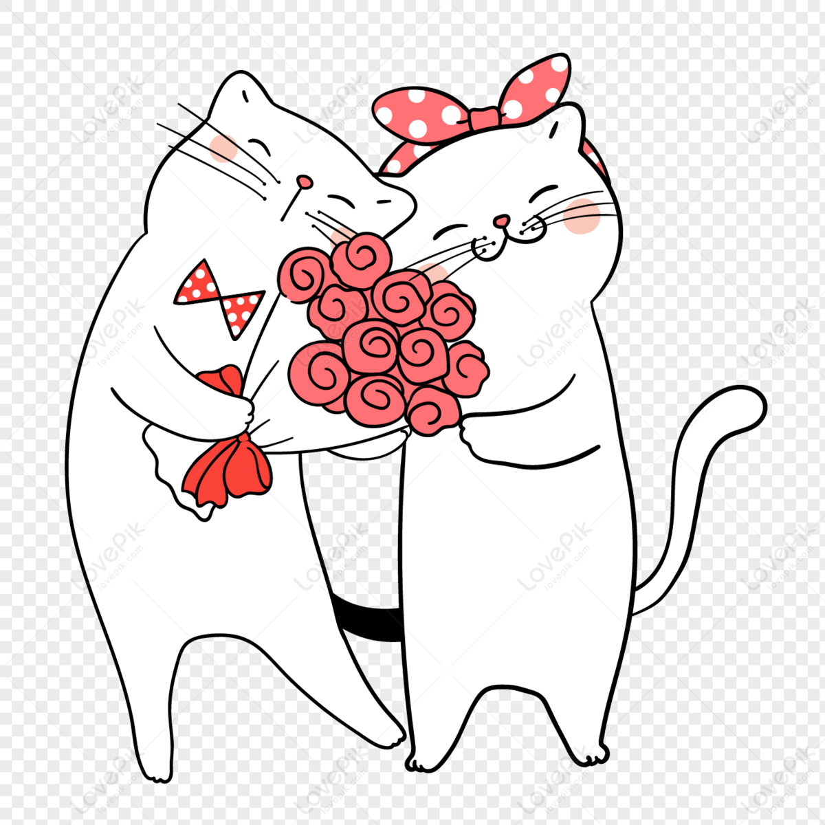 Hình ảnh Mèo Con Dễ Thương Tặng Hoa Hồng Ngày Valentine Ngọt Ngào ...
