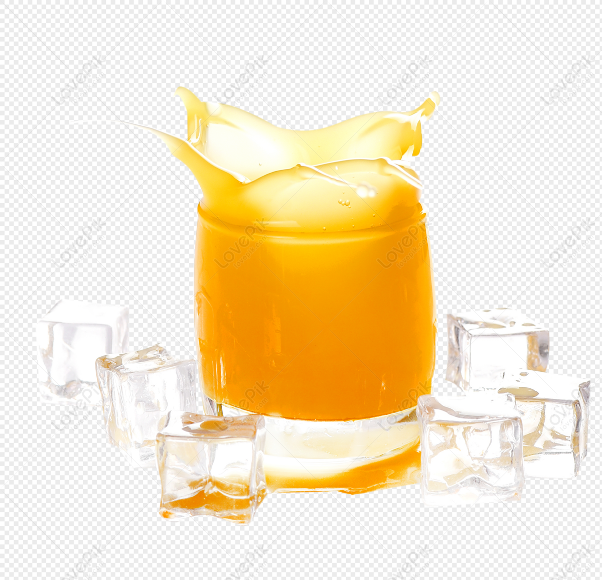 Orange Juice With Mango Juice On Ice PNG Transparent Background And Clipart  Image For Free Download - Lovepik | 400571010