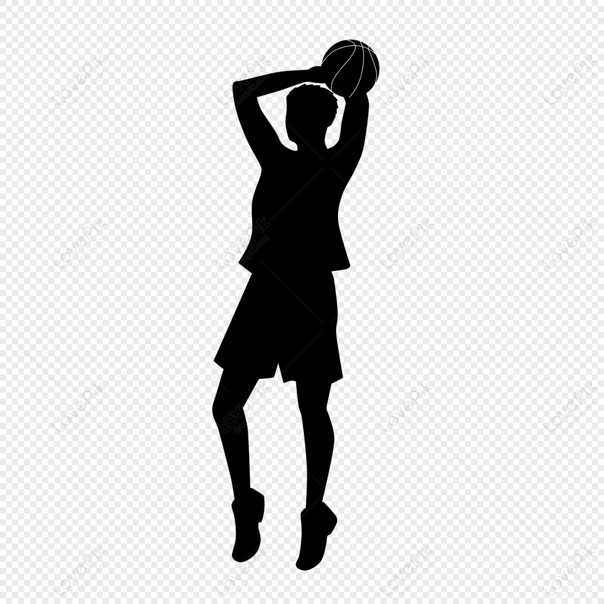 Silhouette Of Basketball Players, Basketball, Shooting, Conductor ...