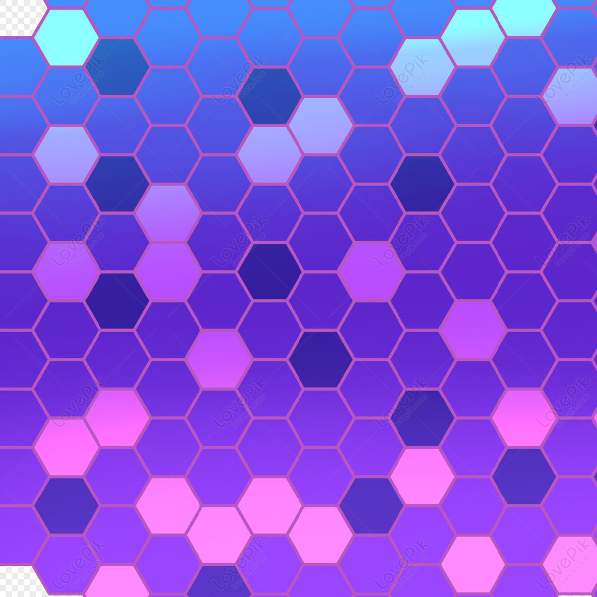 Паттерн а Вика электрический улей фиолетовый. Beehive Violets. Фон с пустыми большими шестигранниками PNG.