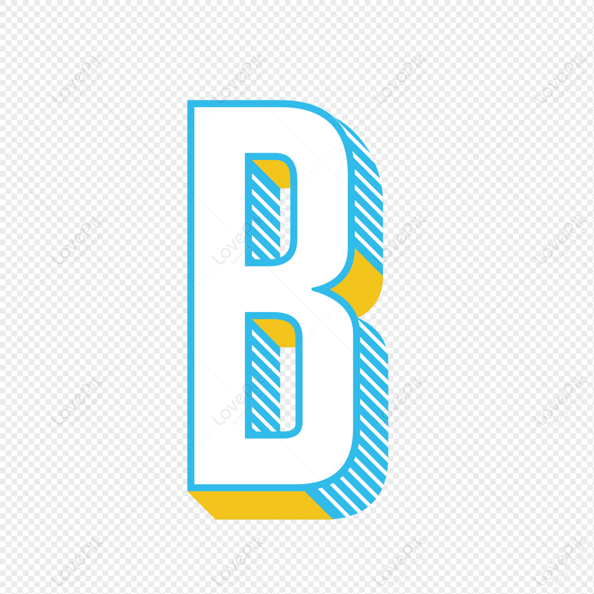 Stereo English Letter B, Letter B, Creative English Words., Letter PNG ...