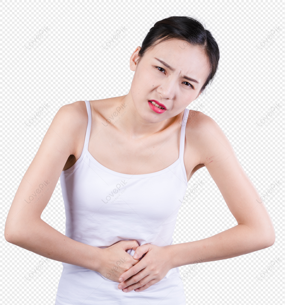 Stomach Ache Characters Real People Babe PNG White Transparent And Clipart Image For Free