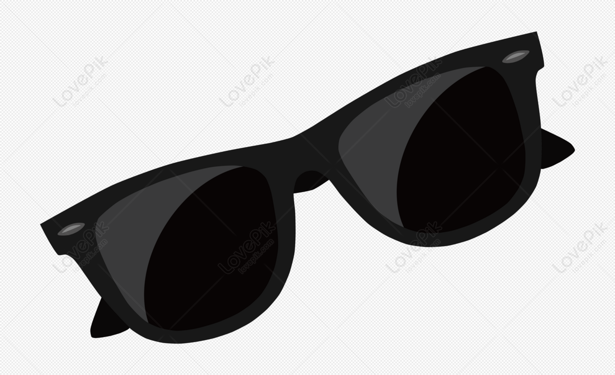 Premium Vector  Black sunglasses with dark glass on white background.