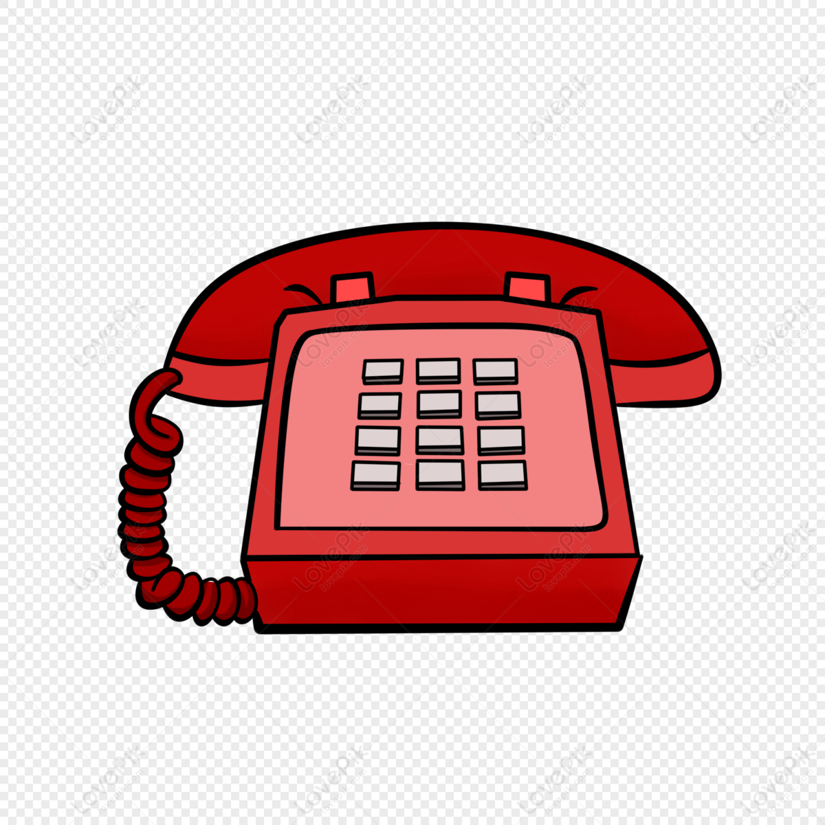 Telephone Cartoon Hand Painted Red Phone PNG Image And Clipart Image For  Free Download - Lovepik | 401009848