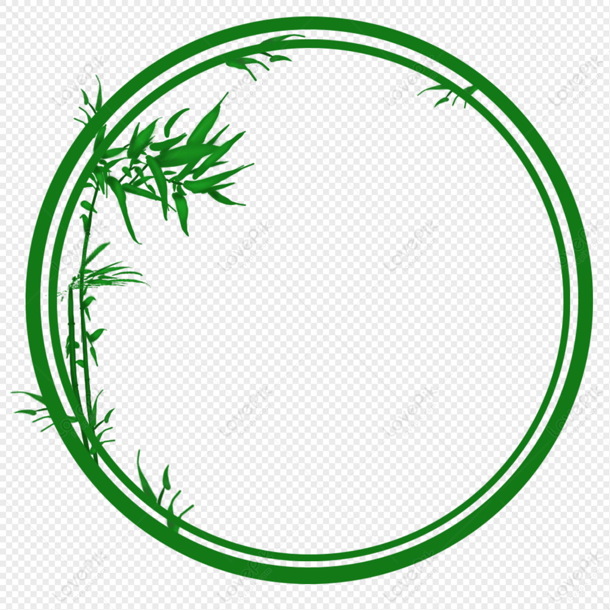 Bamboo leaves border with leaves, Bamboo leaves,  border,  round png transparent background