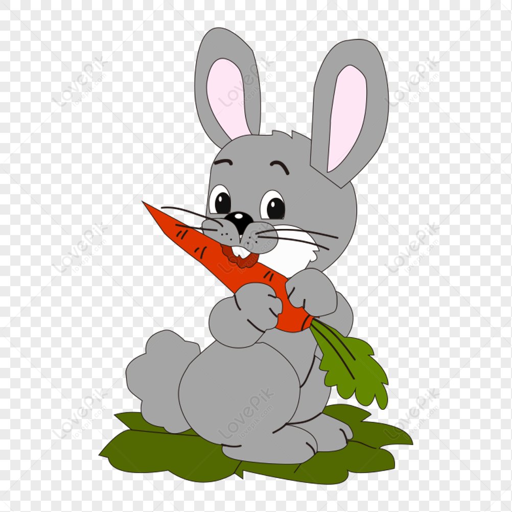 Cartoon Bunny Eating Carrot PNG Image Free Download And Clipart Image For  Free Download - Lovepik | 401143811