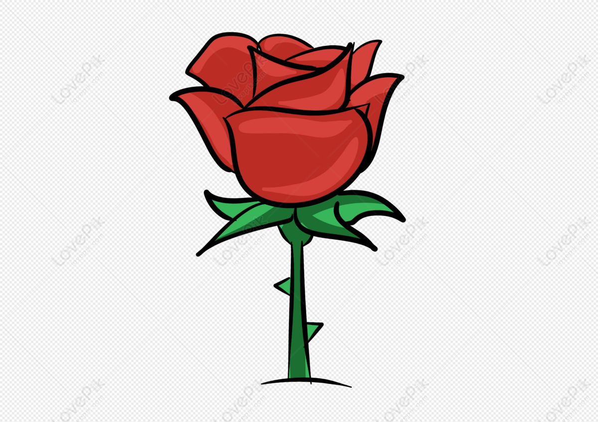Cartoon Flower Rose PNG Image And Clipart Image For Free Download - Lovepik  | 401046628