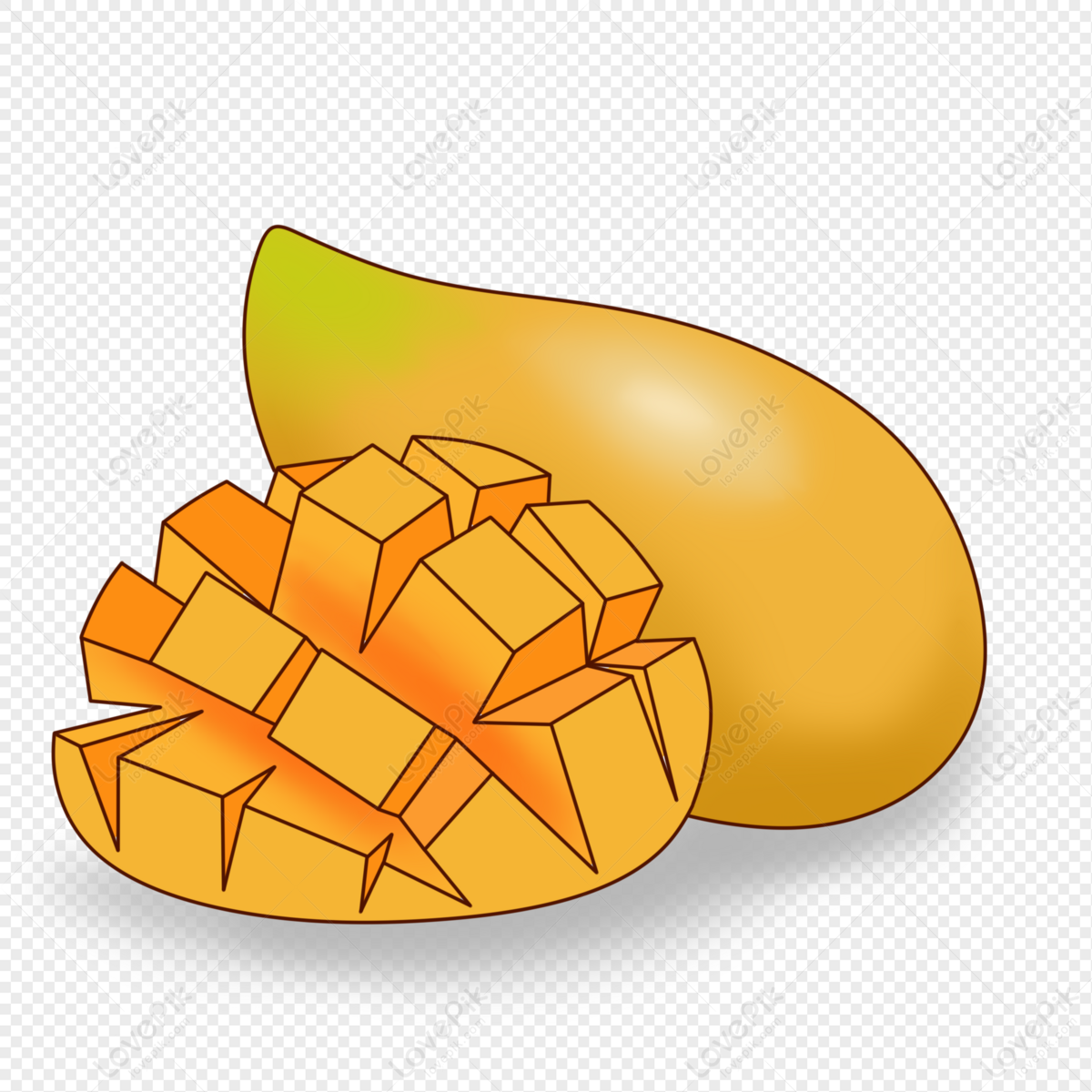 Cartoon Hand Drawn Mango PNG Transparent Image And Clipart Image For Free  Download - Lovepik | 401104567