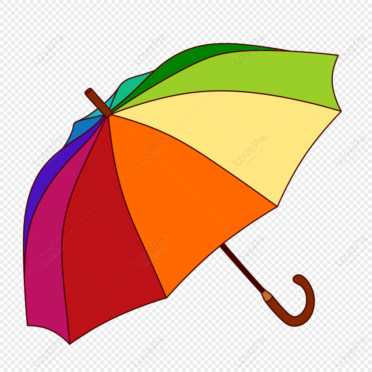 Cartoon Hand Painted Color Umbrella PNG Free Download And Clipart Image For  Free Download - Lovepik | 401098913