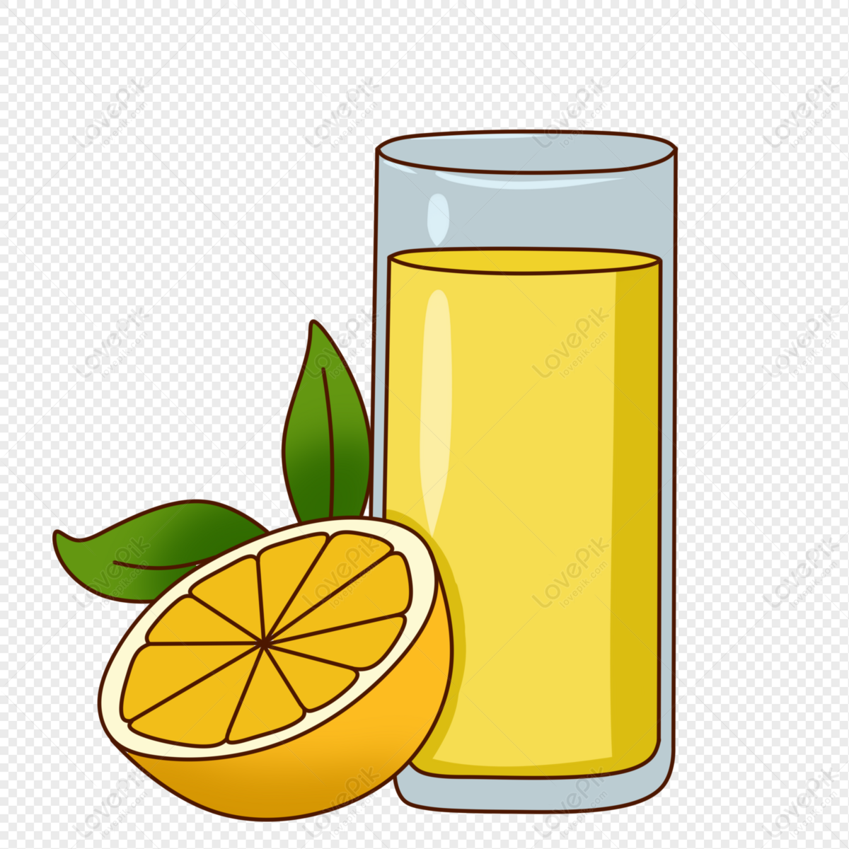 Cartoon Hand Painted Lemon Juice Free PNG And Clipart Image For Free  Download - Lovepik | 401108799