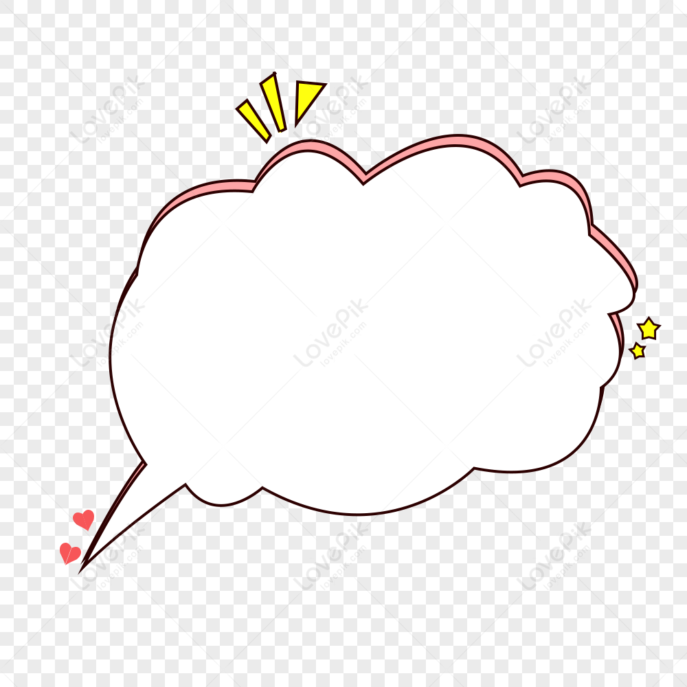 Cartoon Hand Painted Simple Cute Dialog Box PNG White Transparent And  Clipart Image For Free Download - Lovepik | 401067502