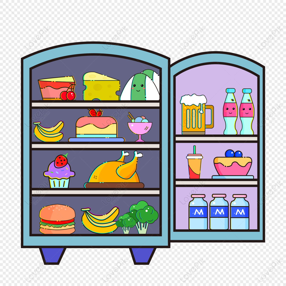 There are bananas in the fridge. Холодильник с продуктами для детей. Рисование продукты в холодильнике. Холодильник мультяшный. Открытый холодильник мультяшный.