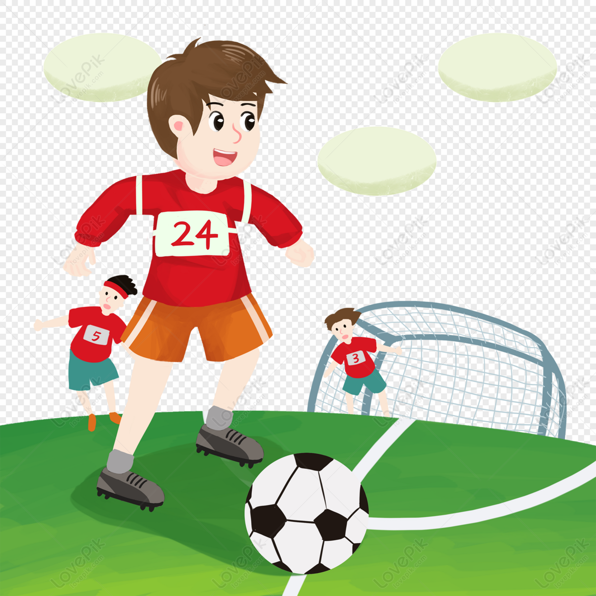 children playing football png image and psd file for free download lovepik 401068542