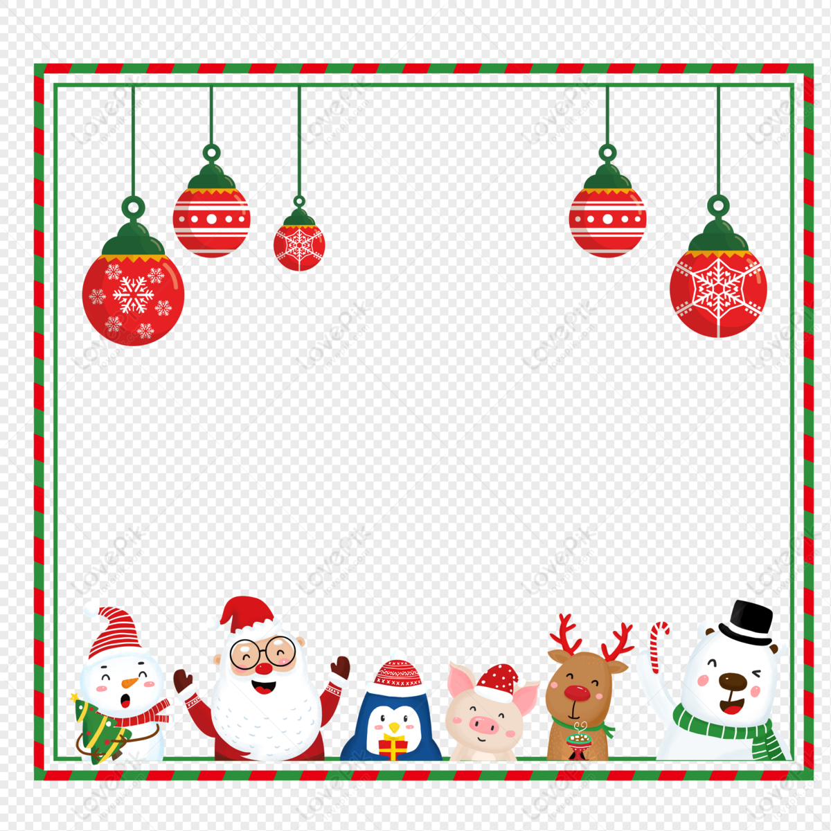 Christmas Border PNG White Transparent And Clipart Image For Free