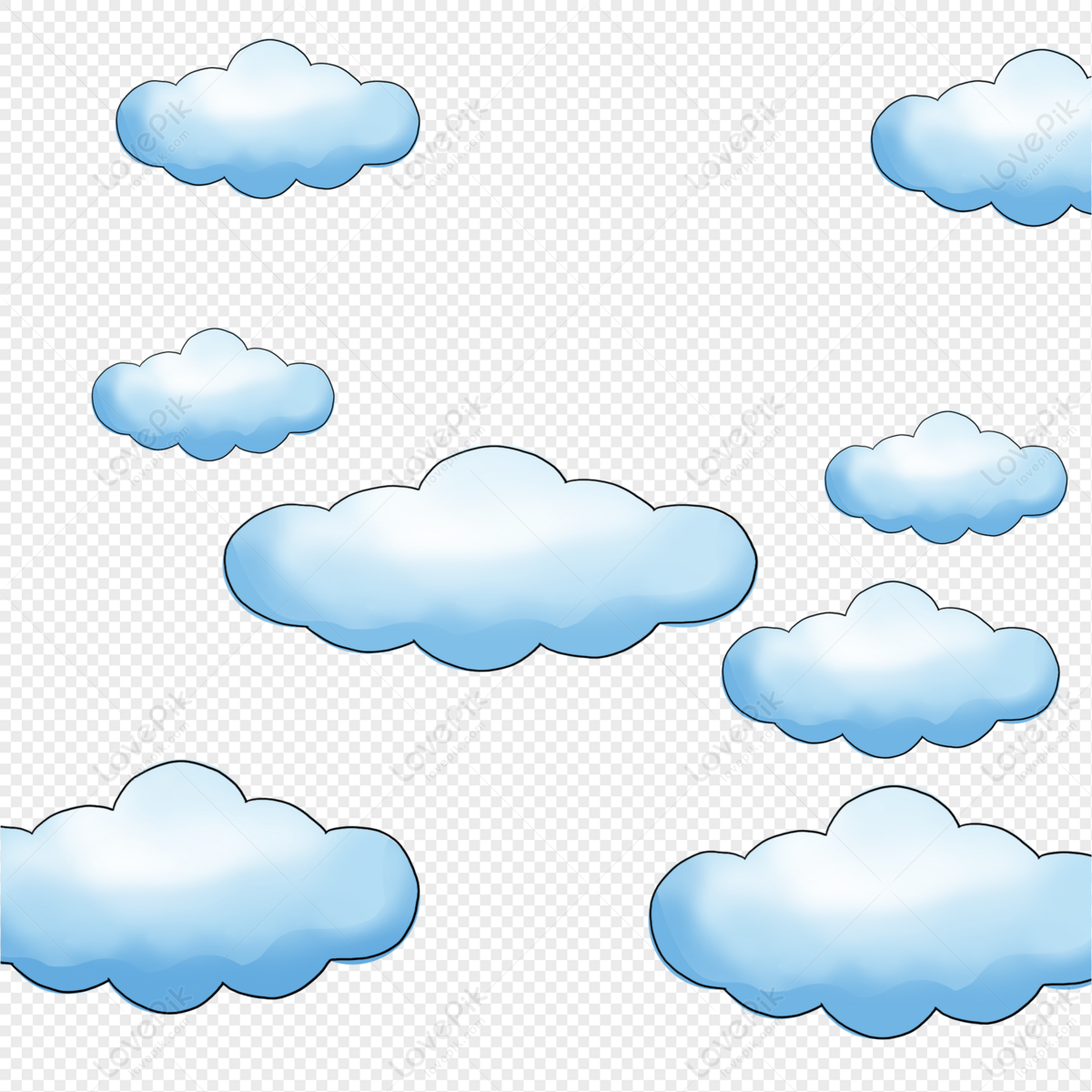 Cartoon Cloud PNG Images With Transparent Background | Free Download On  Lovepik