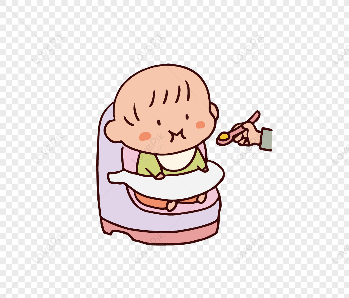 eating baby, spoon, eating, baby png hd transparent image