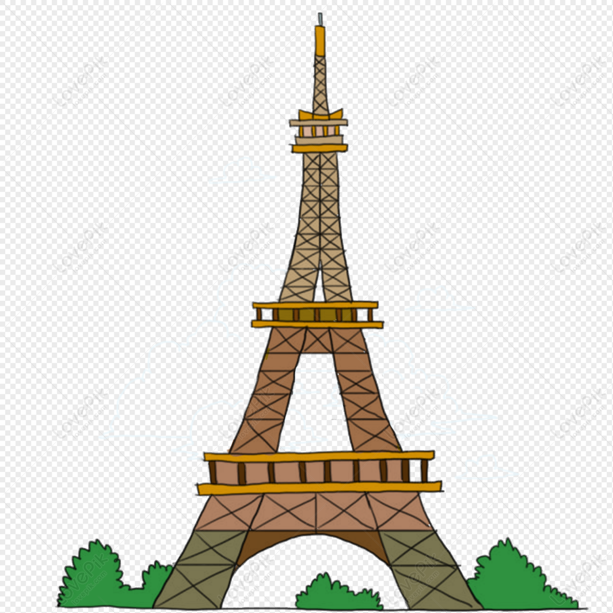 Eiffel tower, building, eiffel tower, wonderful png free download