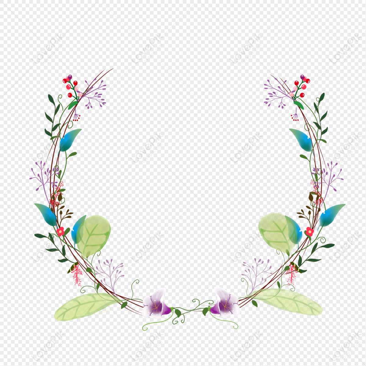 free floral corners clipart