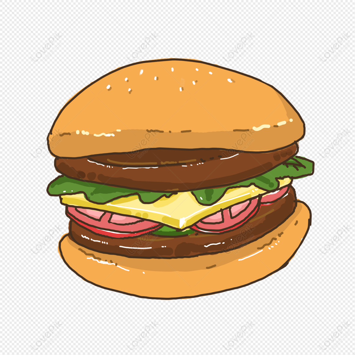 Hamburg Food Fast Food Cartoon Free PNG And Clipart Image For Free Download  - Lovepik | 401092439