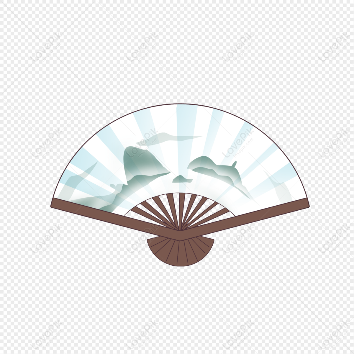 Hand Drawn Cartoon Summer Far Mountain Water Chinese Fan PNG Picture And  Clipart Image For Free Download - Lovepik | 401142235