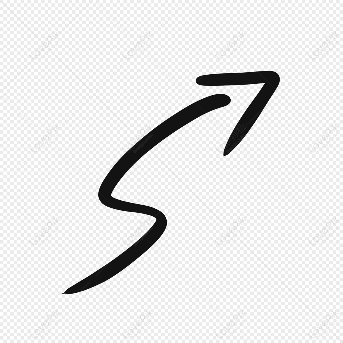 Hand Drawn Cartoon Zigzag Line Direction Arrow PNG Free Download And  Clipart Image For Free Download - Lovepik | 401048133