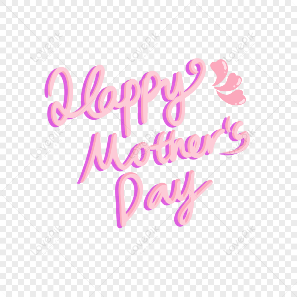 Happy Mothers Day English Handwriting PNG Free Download And ...
