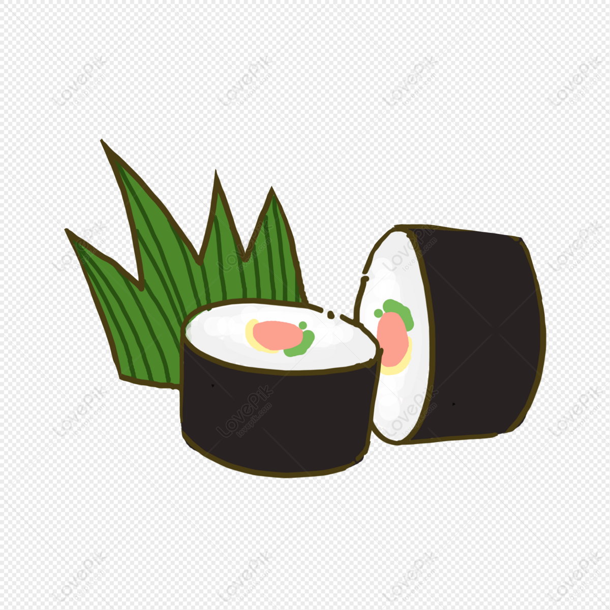 Sushi Japanese Food Too Roll Food Cartoon PNG Free Download And Clipart  Image For Free Download - Lovepik | 401122873