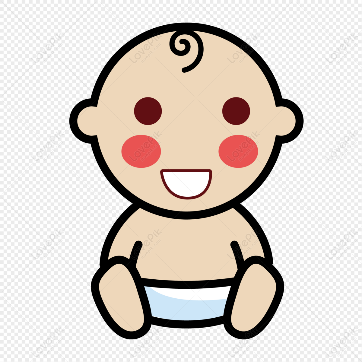 The Decorative Material Pattern Of Baby Cartoon Image PNG ...