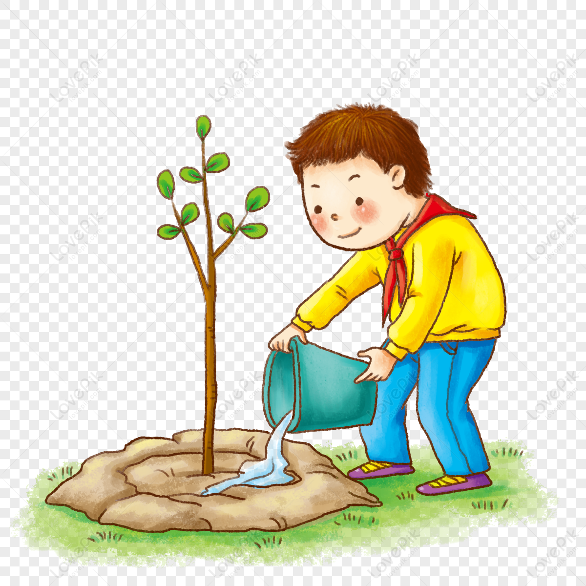 Tree Planting Man Stock Vector Image & Art - Alamy