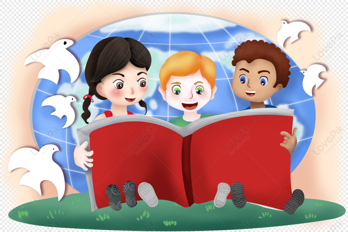 child reading bible clipart