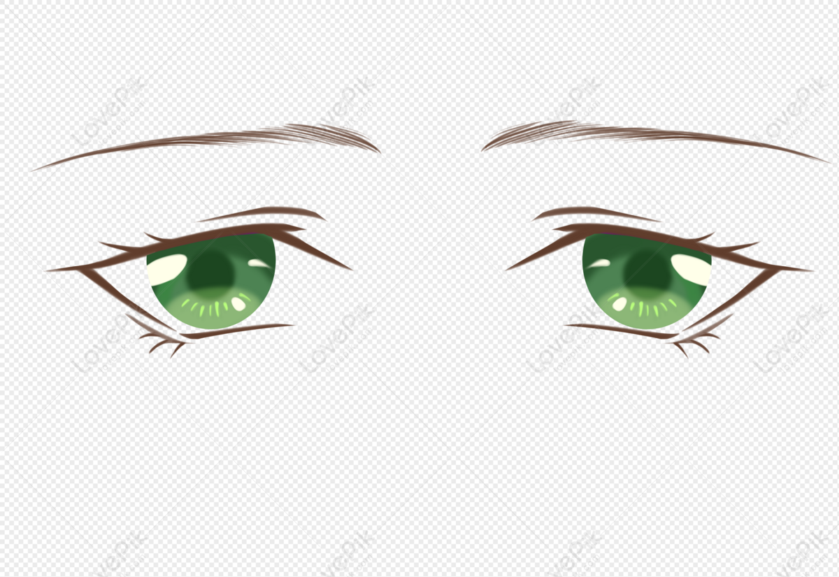 Anime Green Eyes 3, Eye Makeup, 3, Comic PNG Hd Transparent Image And ...