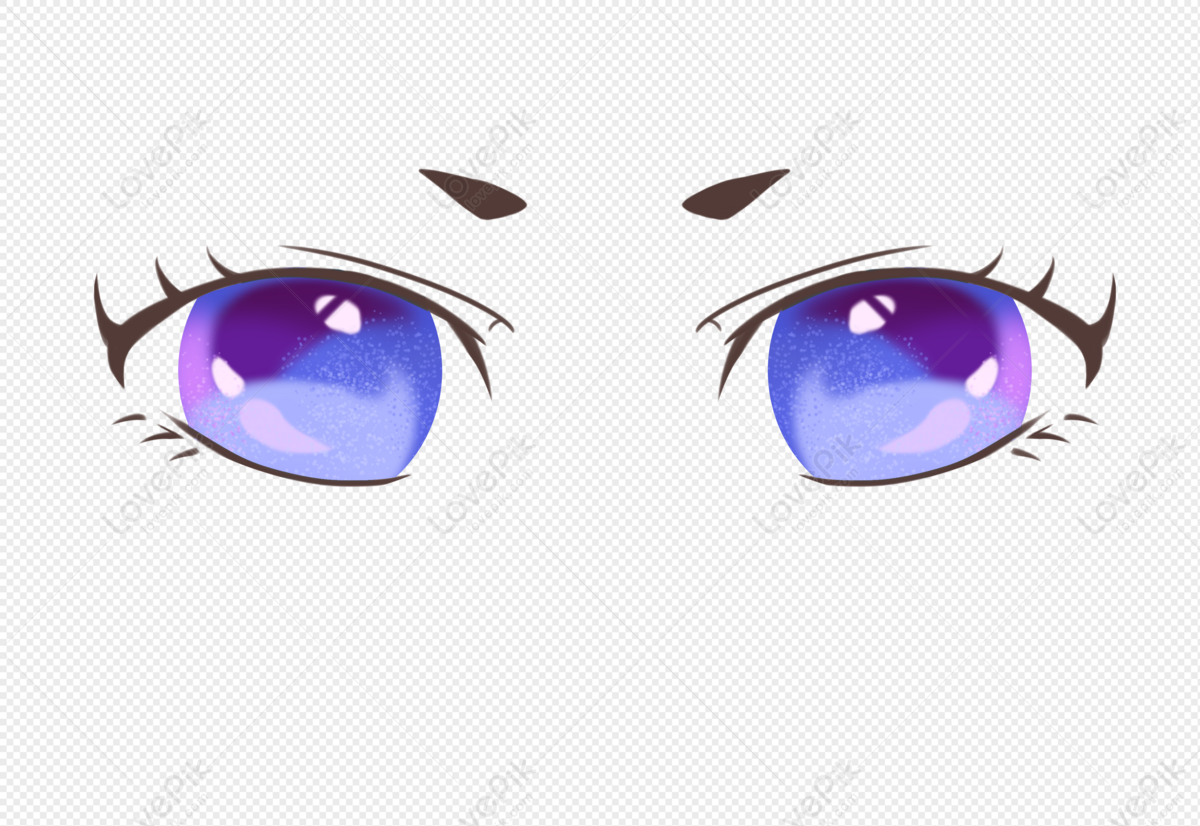 Ojos De Anime Morado Azul PNG Imágenes Gratis - Lovepik