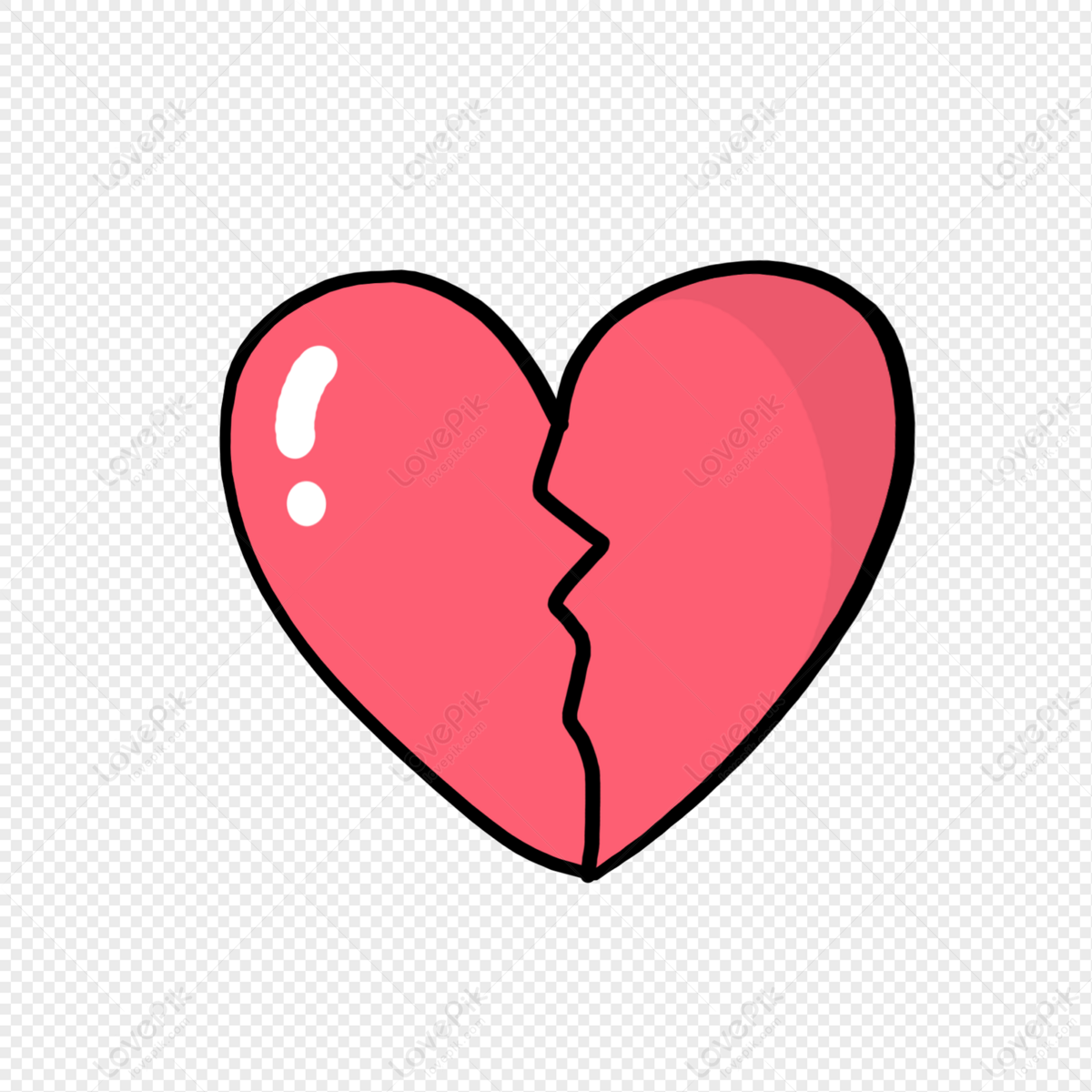 Broken Heart Cartoon PNG Picture And Clipart Image For Free Download -  Lovepik | 401180855