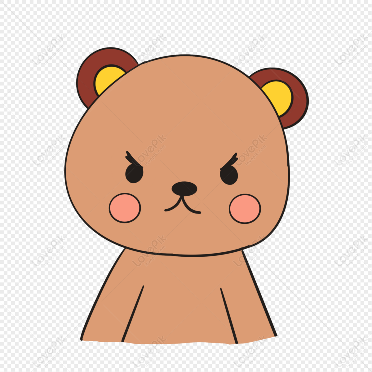 Cartoon Bear Angry Expression PNG Image Free Download And Clipart Image For  Free Download - Lovepik | 401267191