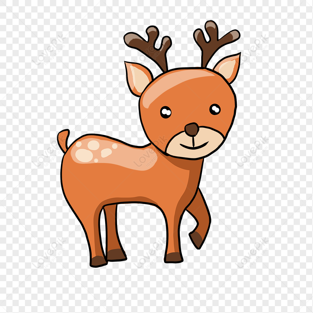 Cartoon Cute Sika Deer Illustration PNG Image And Clipart Image For ...