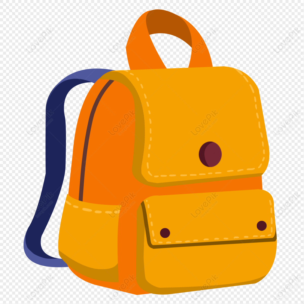 Cartoon Decorative Yellow School Bag PNG Image And Clipart Image For Free  Download - Lovepik | 401274738