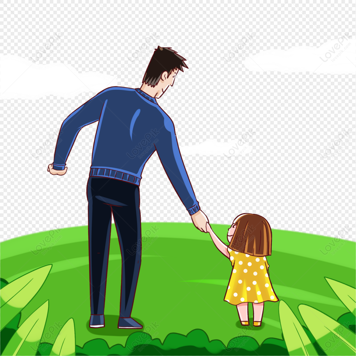 Cartoon Fathers Day Father And Daughter PNG Hd Transparent Image And  Clipart Image For Free Download - Lovepik | 401251484