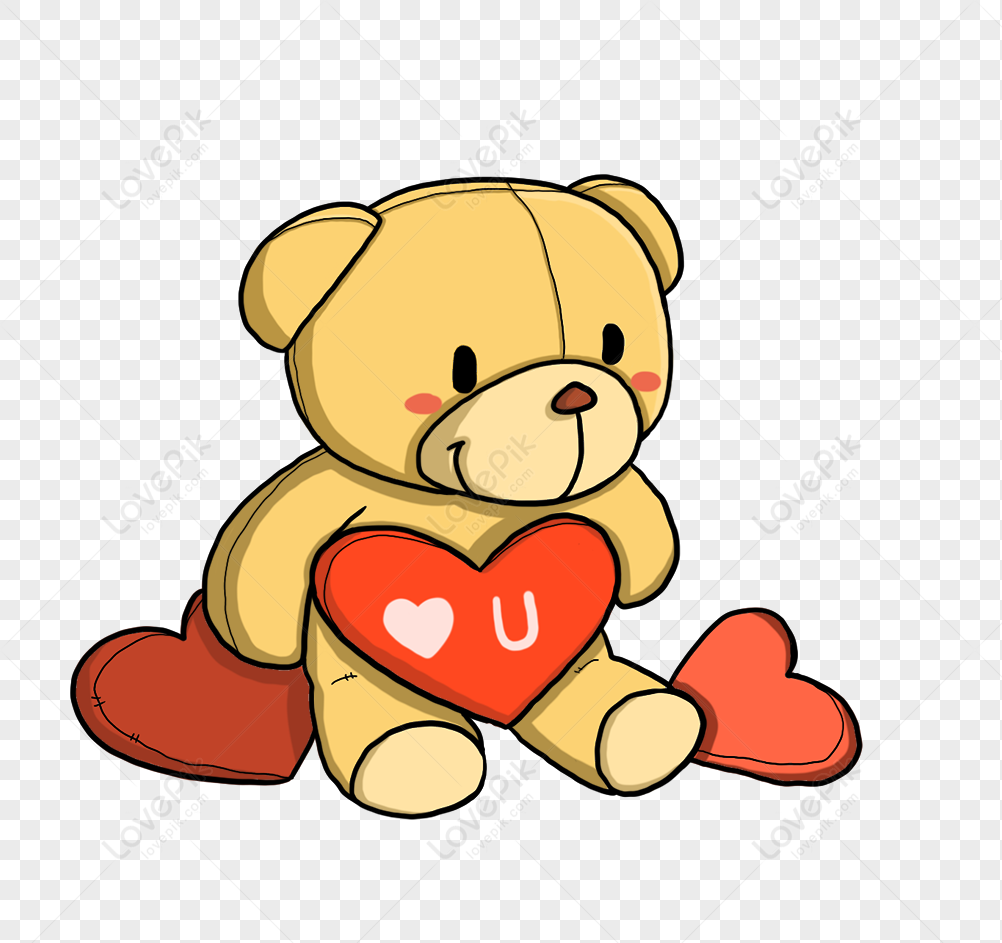 Cartoon Hand Drawn Love Bear Doll PNG Image Free Download And Clipart Image  For Free Download - Lovepik | 401196651