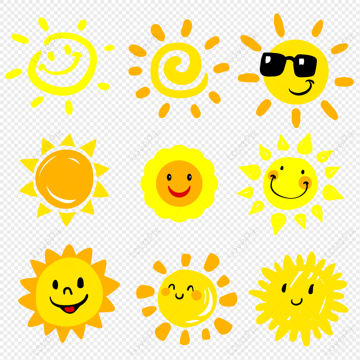 The Cartoon Sun PNG Images With Transparent Background | Free Download On  Lovepik